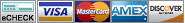 accept and process all major credit cards and echecks